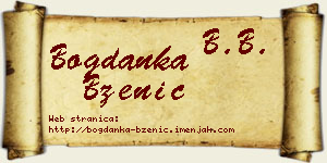 Bogdanka Bzenić vizit kartica